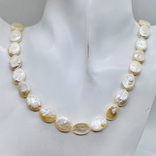Load image into Gallery viewer, Designer Dream 14x10x4mm Cream Oval Coin Pearl Strand 103913