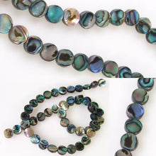 Load image into Gallery viewer, Natural Abalone Shell 8.5mm Coin Bead Strand (49 Beads) 109910 - PremiumBead Primary Image 1