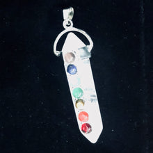 Load image into Gallery viewer, Gemstone Sterling Silver Quartz Point | 2 1/2" Long | White/Silver | 1 Pendant |