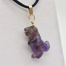 Load image into Gallery viewer, Purple Dinosaur Amethyst Tyrannosaurus Rex 14K Gold-Filled Pendant - PremiumBead Alternate Image 5