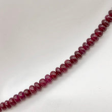 Load image into Gallery viewer, 49.0cts AAA+ Natural Ruby 3.25x2.25mm Smooth Roundel 15 inch Bead Strand - PremiumBead Alternate Image 7