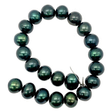 Load image into Gallery viewer, Midnight Emeralds Green FW Pearl Strand 109444