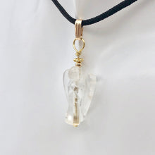 Load image into Gallery viewer, On the Wings of Angels Quartz 14K Gold Filled 1.5" Long Pendant 509284QZG - PremiumBead Alternate Image 6