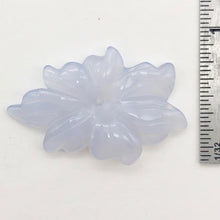 Load image into Gallery viewer, 14.4cts Exquisitely Hand Carved Blue Chalcedony Flower Pendant Bead - PremiumBead Alternate Image 4