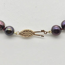 Load image into Gallery viewer, Huge 8mm Purple Magenta Freshwater Pearl and 14Kgf 18 inch Necklace 202843 - PremiumBead Alternate Image 3