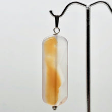 Load image into Gallery viewer, Red Orange Sardonyx Pendant with Sterling Silver Accent Bead | 2 1/4" Long |