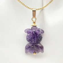 Load image into Gallery viewer, Amethyst Goldfish Pendant Necklace | Semi Precious Stone Jewelry | 14k Pendant - PremiumBead Alternate Image 3