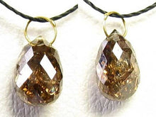 Load image into Gallery viewer, 1 Champagne 1.19cts Diamond Briolette 18K Pendant 10359H - PremiumBead Primary Image 1