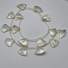 Load image into Gallery viewer, 5 Mother of Pearl 20x14x4mm to 27x22x4mm Briolette Beads 9601