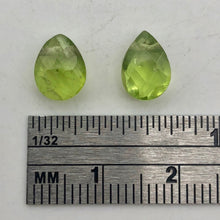 Load image into Gallery viewer, Peridot Faceted Briolette Beads Matched Pair | 2.4 cts each | Green | 9x6x5mm | - PremiumBead Alternate Image 5