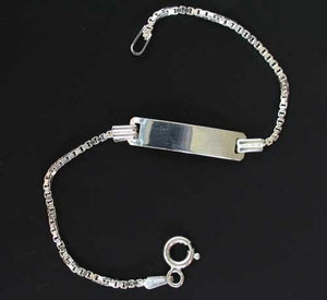 Adorable! Sterling Silver Id 5.5" Bracelet 10001 - PremiumBead Primary Image 1