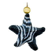 Load image into Gallery viewer, Sardonyx 14K Gold Filled Starfish Pendant | 3" Long | Black White | 1 Pendant |