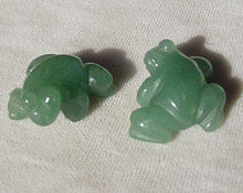 Load image into Gallery viewer, Prosperity 2 Hand Carved Aventurine Frog Beads | 20x18x9.5mm | Green - PremiumBead Primary Image 1