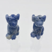 Load image into Gallery viewer, Faithful 2 Sodalite Hand Carved Dog Beads | 20x12x10mm | Blue/Grey - PremiumBead Alternate Image 6