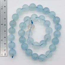 Load image into Gallery viewer, Aquamarine Strand Round | 11 mm | Aqua | 35 Beads |