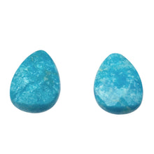 Load image into Gallery viewer, 2 Faceted Turquoise Pear Briolette Beads | 18x12x5.5mm | Blue | 7410