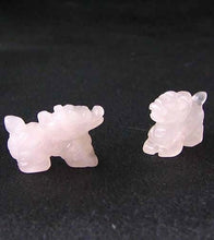 Load image into Gallery viewer, Powerful 2 Carved Rose Quartz Winged Dragon Beads | 21x14x9mm | Pink - PremiumBead Primary Image 1