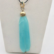 Load image into Gallery viewer, Gemmy Blue Peruvian Opal 12Kgf Designer Pendant 507560B - PremiumBead Primary Image 1