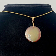 Load image into Gallery viewer, Limbcast Round 14K Gold Filled Pendant | 1.5" Long | Green Orange |