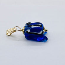 Load image into Gallery viewer, Lampwork Frog 14K Gold Filled Frog | 1" Long | Navy Blue | 1 Pendant |