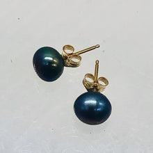 Load image into Gallery viewer, South Sea Pearl 14K Solid Gold Post Earrings | 7mm | Gray/Lavendar | 1 Pair |