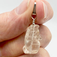 Load image into Gallery viewer, New Moon! Clear Quartz Wolf 925 Sterling Silver Pendant - PremiumBead Alternate Image 10