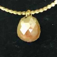Load image into Gallery viewer, 3.43cts Bi-Color Diamond Briolette 18K Pendant 9679B