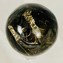 Load image into Gallery viewer, Stromatolite Scry Crystal Round Meditation Sphere | 55mm | Bronze/Black | 1 |