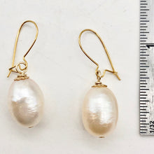 Load image into Gallery viewer, AAA Natural Pink 14x10mm Pearl 14k Gold Filled Earrings | 1 1/4 inch drop | - PremiumBead Alternate Image 7