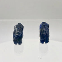 Load image into Gallery viewer, Wild 2 Hand Carved Sodalite Elephant Beads | 22.5x21x10mm | Blue white - PremiumBead Alternate Image 9