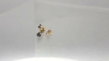 Load and play video in Gallery viewer, Blue Sapphire 14K Gold Earrings | 3mm | Blue | Stud |