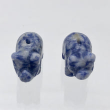 Load image into Gallery viewer, Oink 2 Carved Sodalite Pig Beads | 21x13x9.5mm | Blue - PremiumBead Alternate Image 3