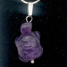 Load image into Gallery viewer, Amethyst Turtle Pendant Necklace | Semi Precious Stone Jewelry | Silver Pendant - PremiumBead Alternate Image 2
