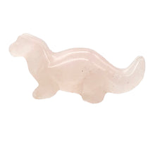 Load image into Gallery viewer, Dinosaur! Rose Quartz Diplodocus Dinosaur Figurine | 21x14x8mm | Pink
