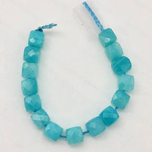 Load image into Gallery viewer, Amazonite Cube Beads Full Strand | 4mm | Blue | 95 Bead(s)|