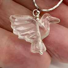 Load image into Gallery viewer, Quartz Dove Pendant Necklace | Semi Precious Stone Jewelry | Silver | 1 1/8" | - PremiumBead Alternate Image 3