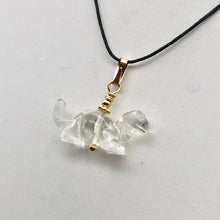 Load image into Gallery viewer, Diplodocus Dinosaur Quartz 14K Gold Filled Pendant 509259QZG - PremiumBead Alternate Image 2