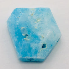 Load image into Gallery viewer, 55cts Natural Hemimorphite Druzy Pendant Bead | 30x25x8mm | Blue | 1 Bead |