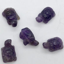 Load image into Gallery viewer, Charming 2 Carved Amethyst Turtle Beads | 22x12.5x9mm | Purple - PremiumBead Alternate Image 2