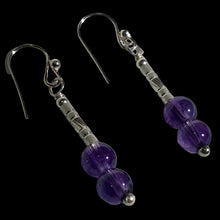 Load image into Gallery viewer, Designer Amethyst & Sterling Silver Earrings 310650