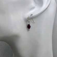 Load image into Gallery viewer, Amazing Diamond-shaped Pyrope Garnet & Sterling Silver Earrings | 7/8" long | - PremiumBead Alternate Image 5