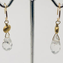Load image into Gallery viewer, Facetted Quartz 14K Gold Filled Briolette Earrings | 1 1/2" Long | Clear | 1 |