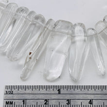 Load image into Gallery viewer, Quartz Polished Points Strand | 29x7 to 14x5mm | Clear | 84g | 75 Beads |