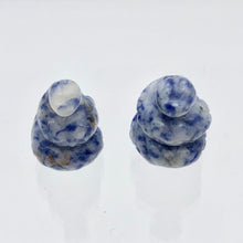 Load image into Gallery viewer, Slithering Charmer Carved Sodalite Snake Beads | 20.5x16x14mm | Blue/Grey - PremiumBead Alternate Image 7