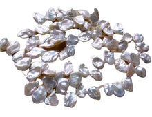 Load image into Gallery viewer, Rose Petal White Keishi 13-9mm Pearl Strand 107439