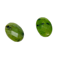Load image into Gallery viewer, Intense Faceted Moss Jade Focal 14x10x6mm Bead Strand 102482