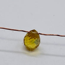 Load image into Gallery viewer, Sunshine Yellow Sapphire Faceted Briolette Bead ( .43 to .48cts) 9667Ae