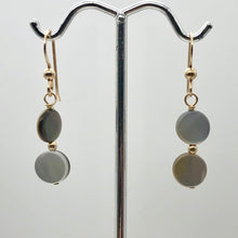 Load image into Gallery viewer, Black Lip Mussel Shell Pearl Drop/Dangle 14kgf Earrings| 1 1/2" Long | 1 Pair |
