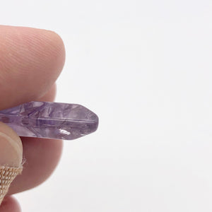 Natural Amethyst Faceted Lilac Triangle Focal Bead | 26x30x7.5mm | 1 Bead | 6656 - PremiumBead Alternate Image 10