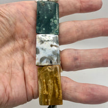 Load image into Gallery viewer, Ocean Jasper 36x24x4mm Amazing Rectangular 3 Beads - PremiumBead Alternate Image 10